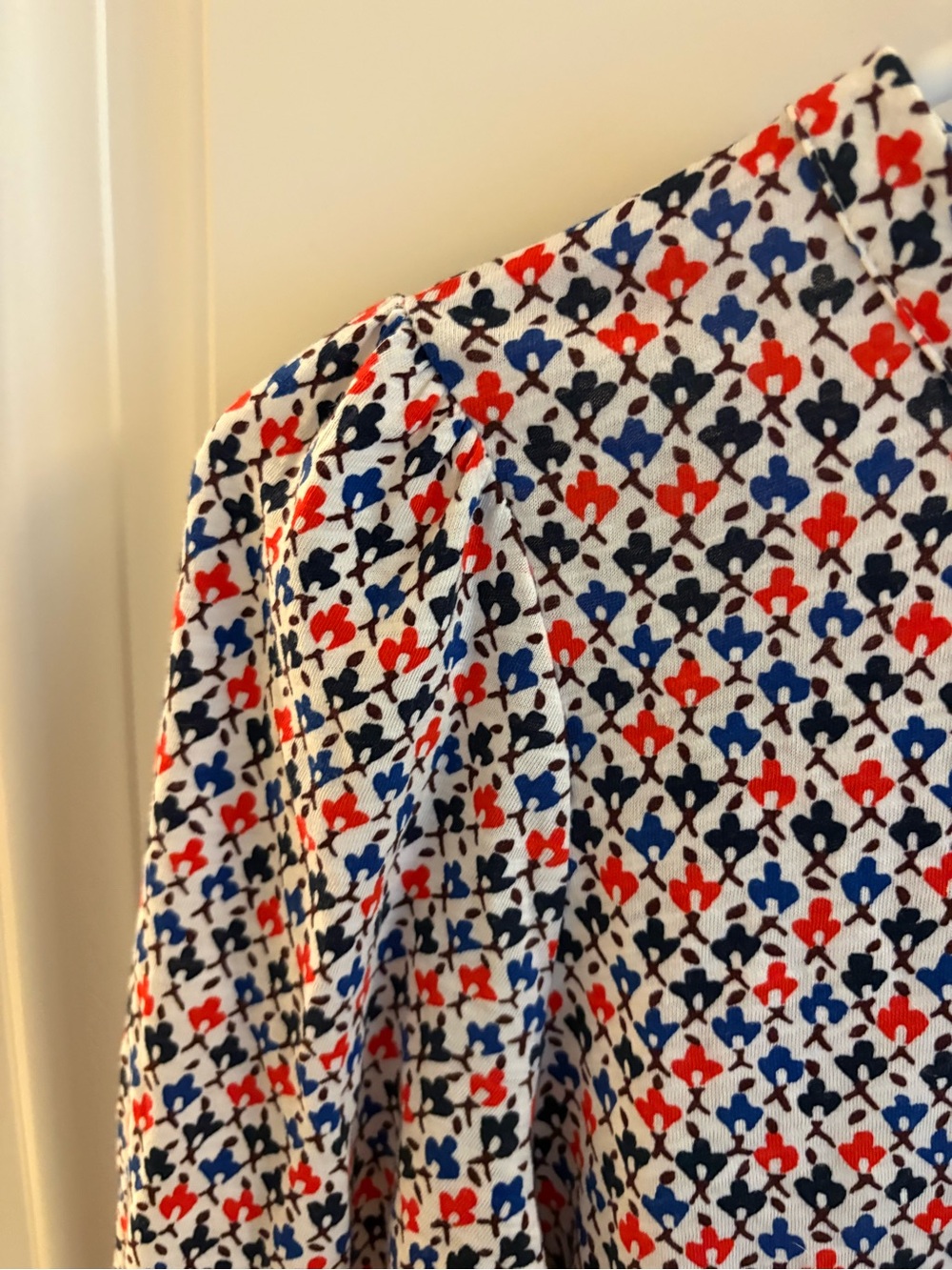 Boden Patterned Button-Front Blouse - Picture 4 of 16